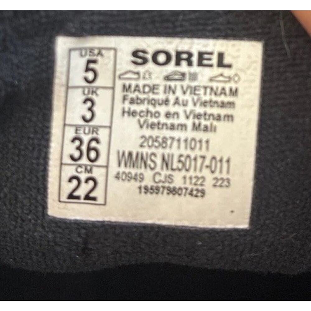 Sorel Caribou X Womens Waterproof Leather Platform Shoes Sneaker Black Pink Sz 5 - Picture 7 of 7